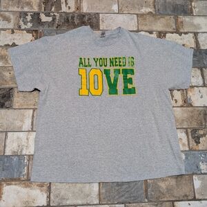 Gildan 2XL Green Bay Packers Jordan Love Gray Short Sleeve T-shirt